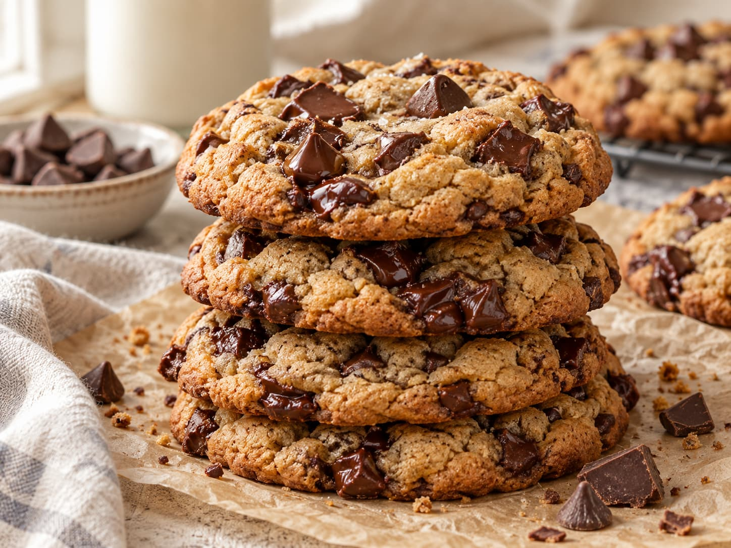 Bakery-Style Double Chocolate Chip Cookies